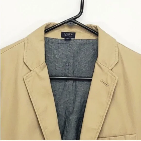 J.Crew Unconstructed Ludlow Sport Coat Tan Cotton Blazer.